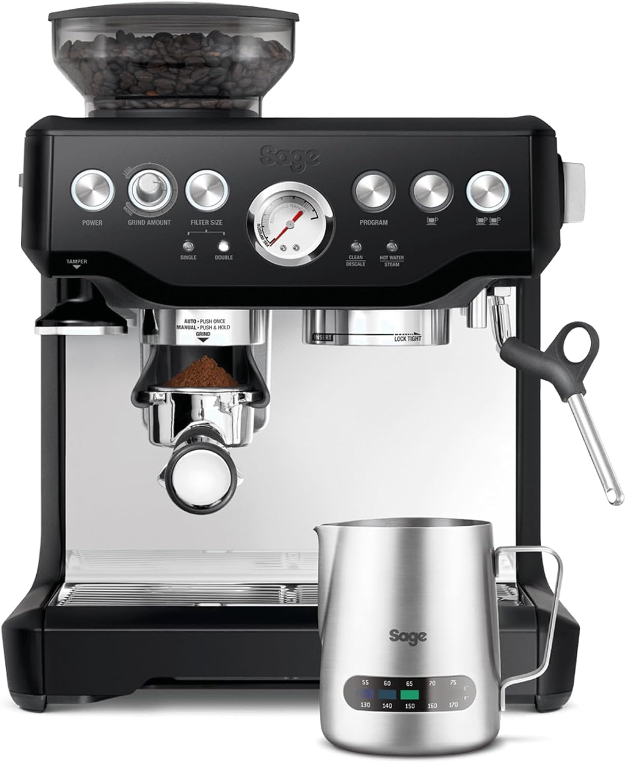 Sage - The Barista Express - Bean to Cup Coffee Machine with Grinder and Milk Fr...