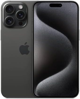 Unique Apple iPhone 15 Pro Max, Premium Smartphone, Elegant Black Titanium Finis...