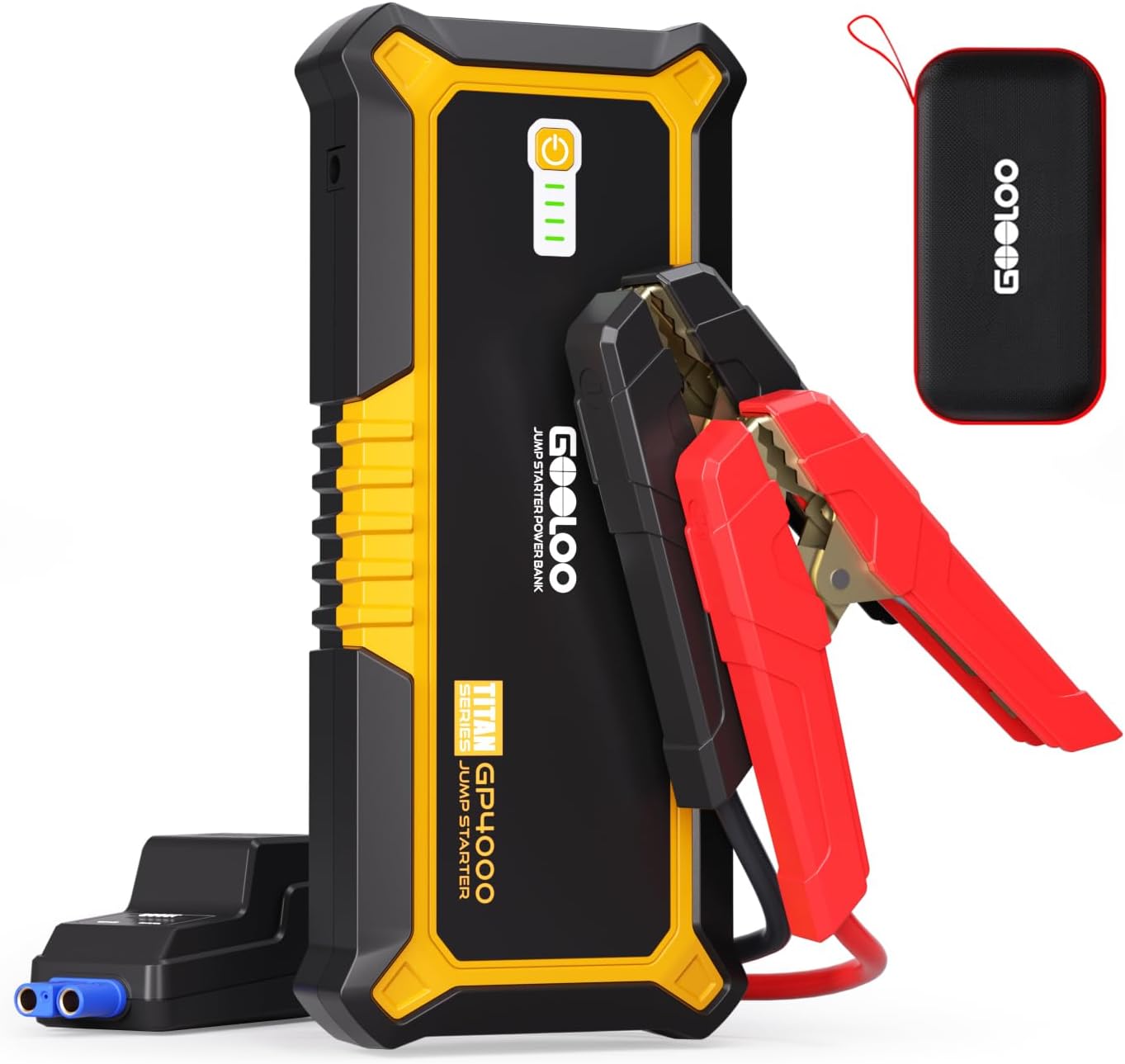 GOOLOO Portable Lithium Jump Starter 4000A Peak Car Starter (All Gas, up to 10.0...