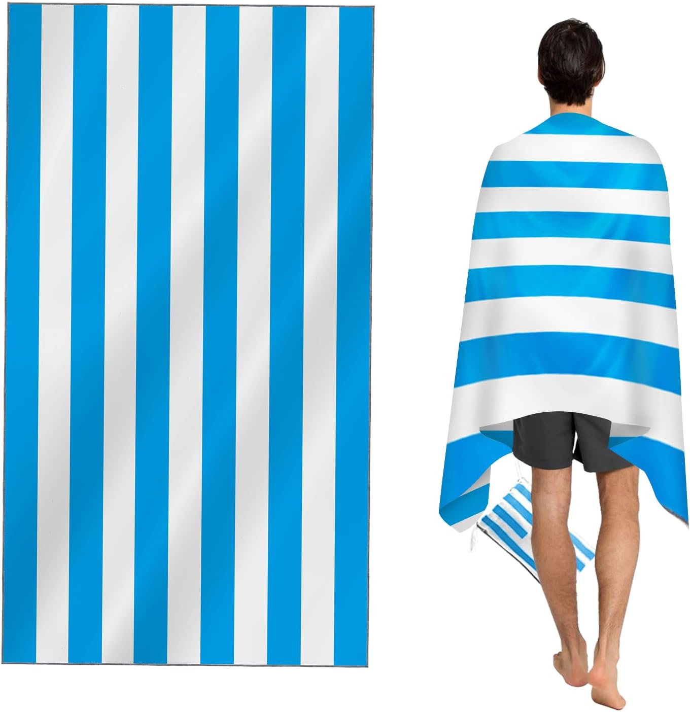 CNMTCCO Large Beach Towel for Adults with Bag - Quick Dry Microfibre - 100% Recy...