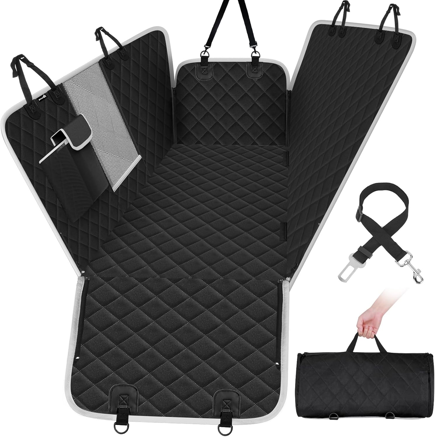 pecute Dog Car Seat Cover, Car Seat Cover for Dogs with Viewing Window/Side Flap...