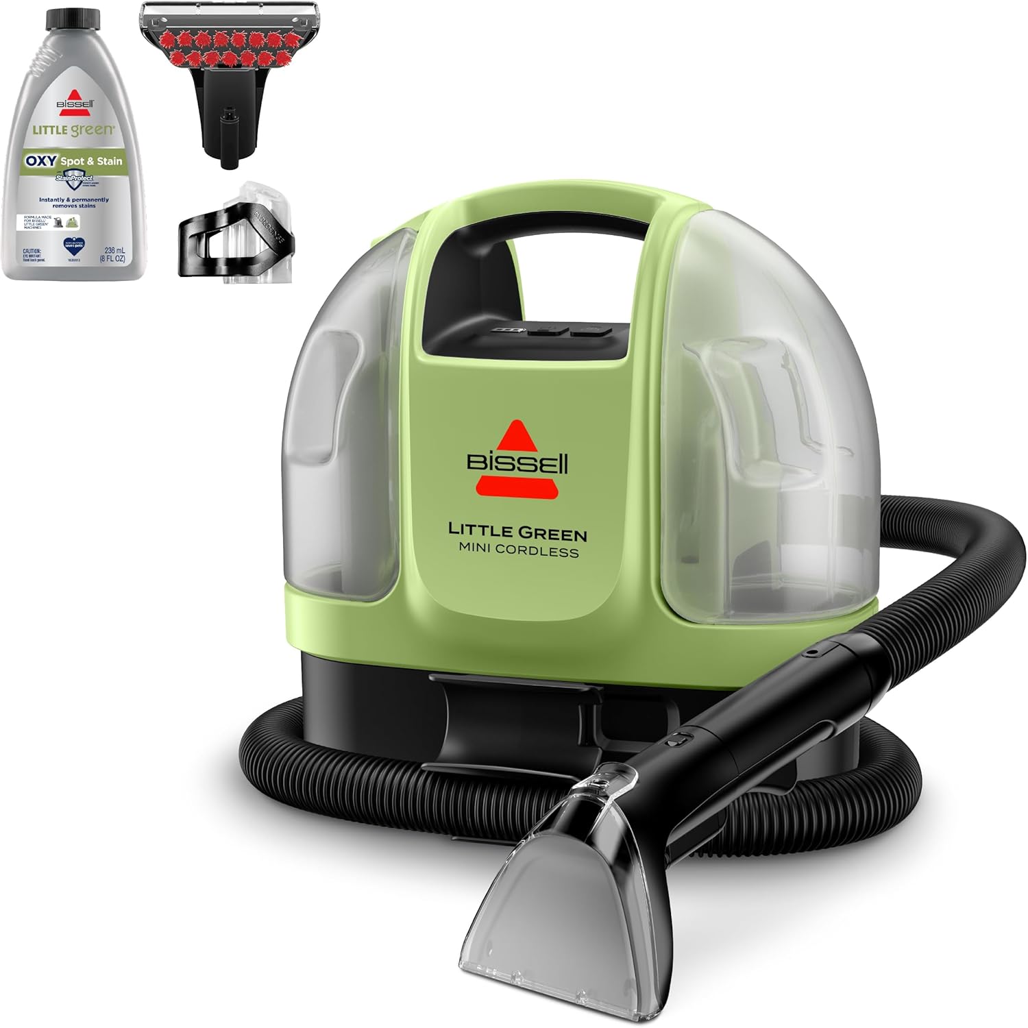 BISSELL Little Green Mini Cordless Portable Carpet and Upholstery Deep Cleaner,...