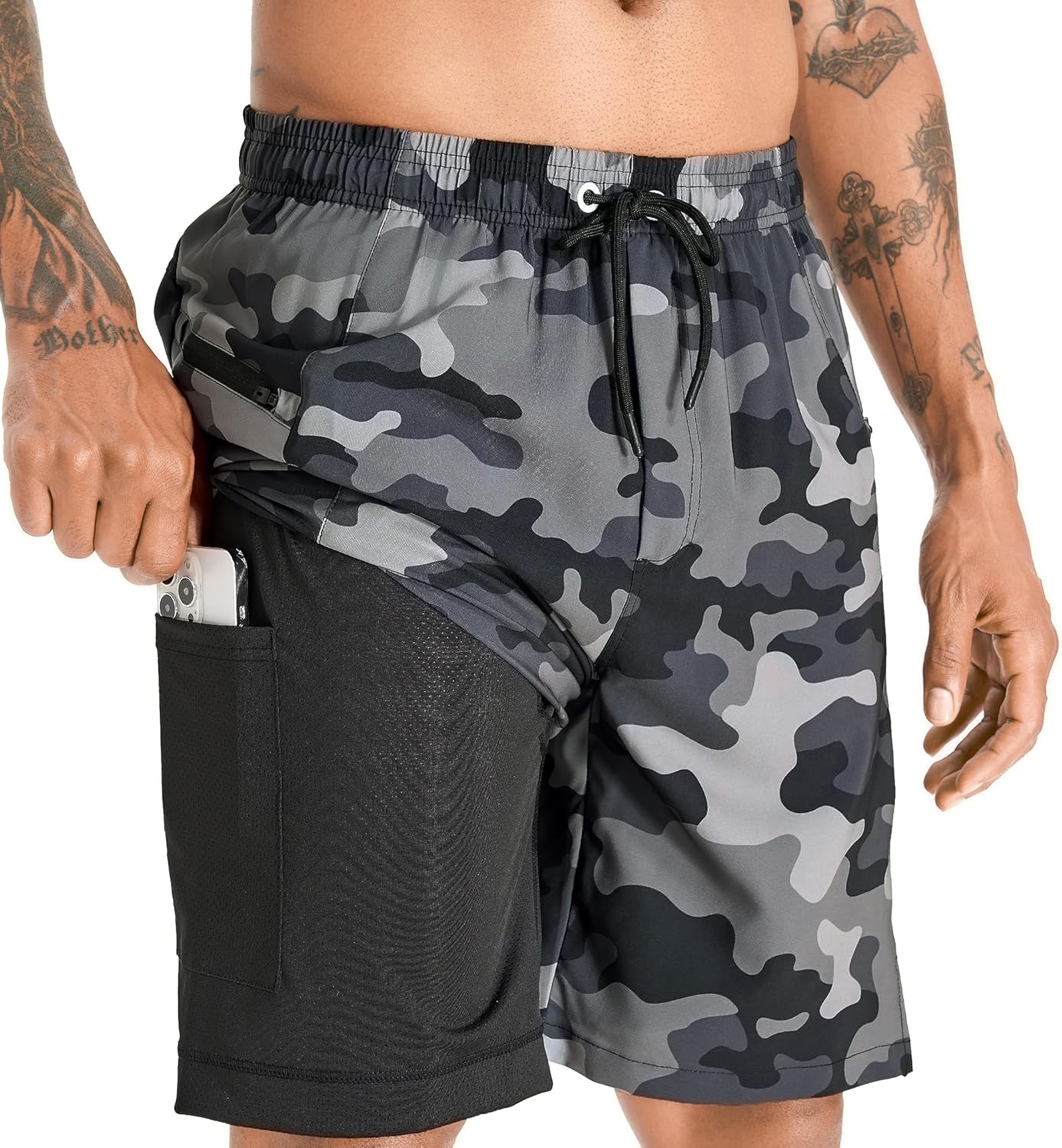 Stylish APTRO Swimming Shorts, Special Swim Trunks with Compression Liner, Innov...