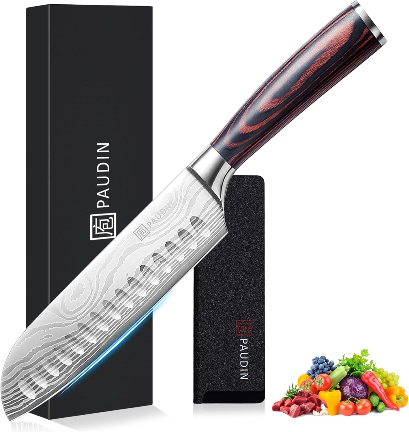 PAUDIN Santoku Knife, Exclusive Japanese Chef Knife, Versatile Professional Kitc...