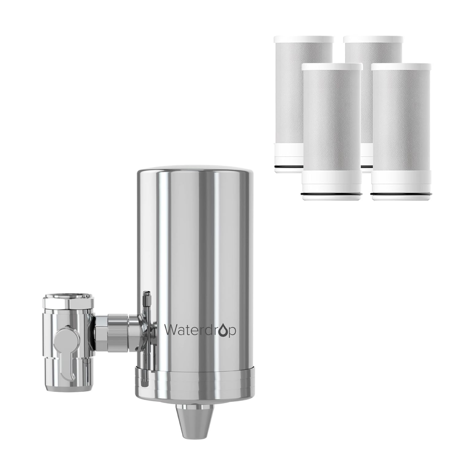 Waterdrop Water Filter Tap, Stainless-Steel Water Filter for Tap, Water Tap Filt...