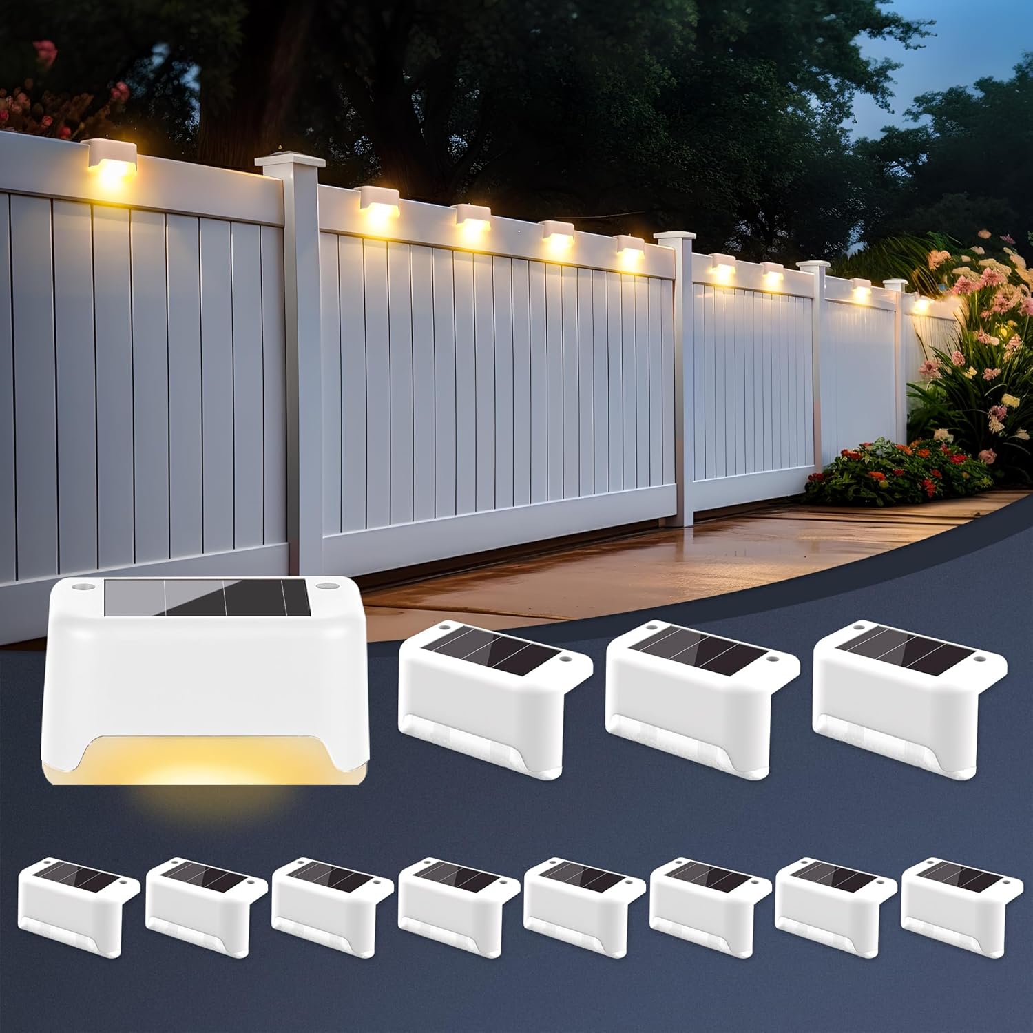 High-Quality GIGALUMI Solar Fence Lights, Special Outdoor Lighting for Gardens,...