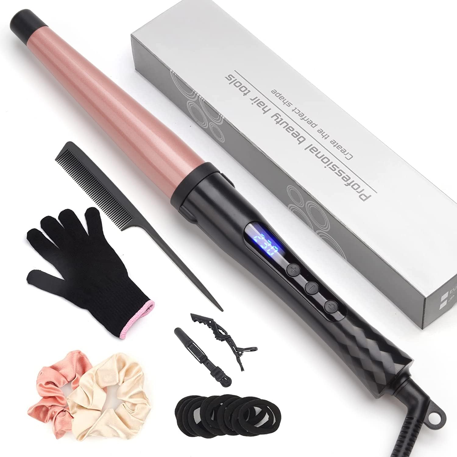Professional Hair Curling Wand, Special Tapered Curling Iron, Innovative Ceramic...
