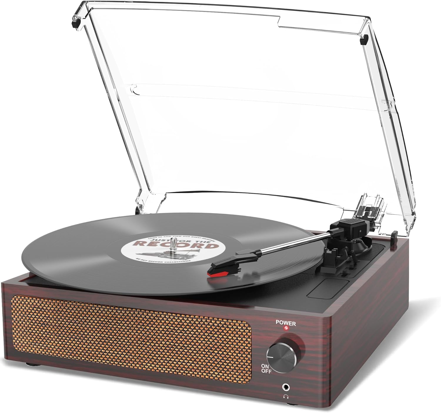 Vinyl Record Player with Speaker Vintage Turntable for Vinyl Records, Belt-Drive...