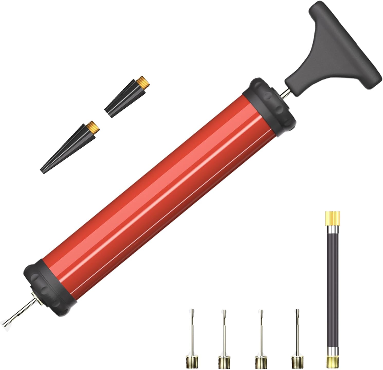 DDUO Portable Ball Pump,Air Pump Inflator Kit with Needle,Nozzle, Extension Hose...