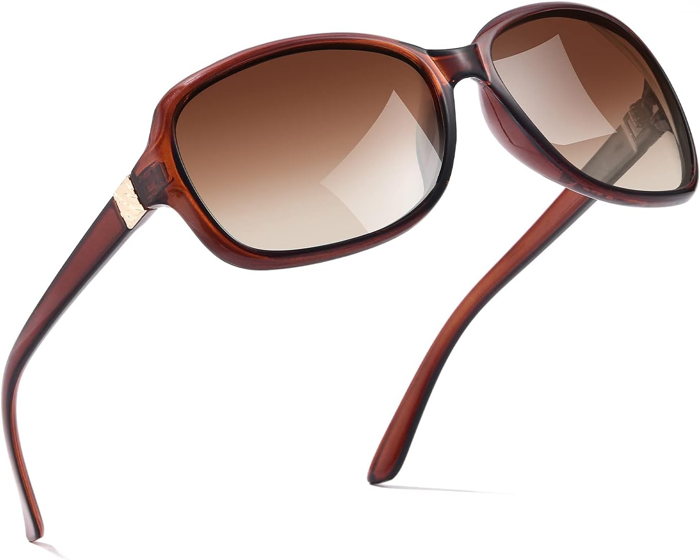 SIPHEW Oversized Polarised Sunglasses, Classic Design Ladies Sunglasses with UV4...