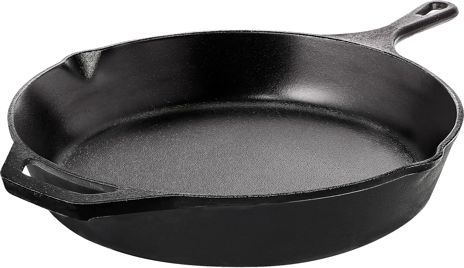 KICHLY 12 Inch Pre-Seasoned Cast Iron Skillet Frying Pan with 2 Handles for Ease...