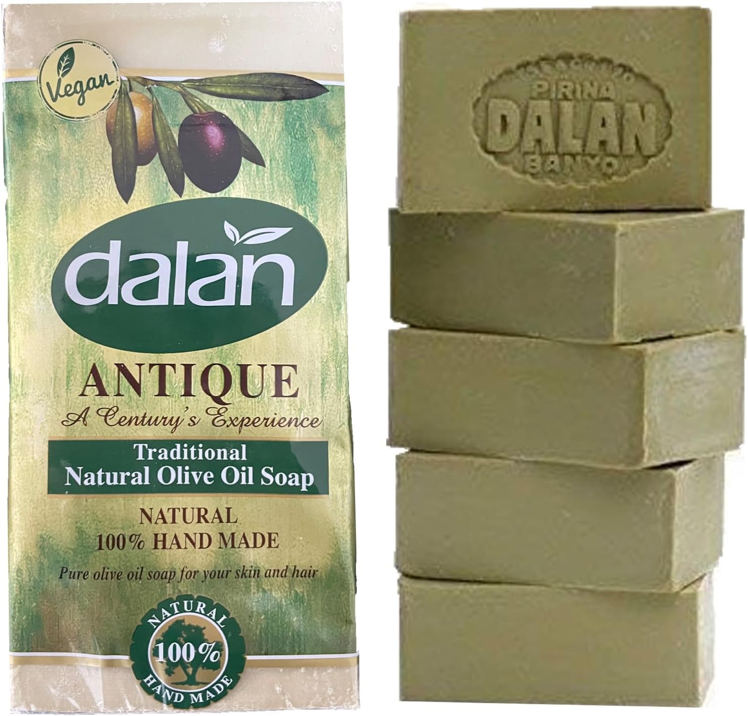 Dalan Olive Oil Soap, Unique Natural Soap with 100% Pure Ingredients, Special Ha...