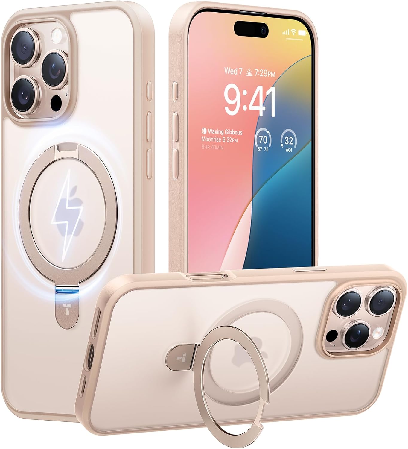 TORRAS Desert Titanium for iPhone 16 Pro Max Case, [Military Grade Drop Tested][...