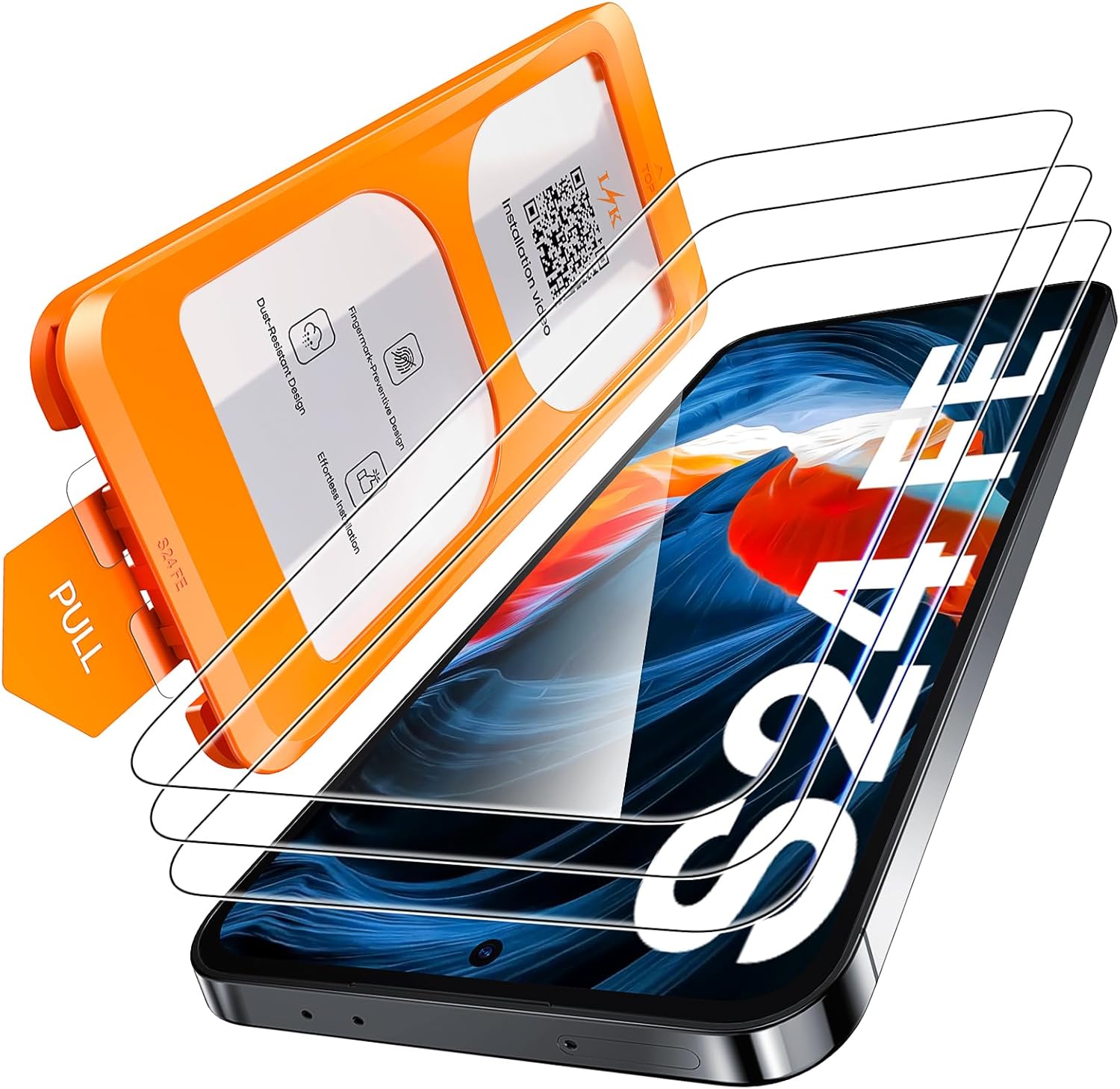 Exclusive LϟK Samsung Galaxy S24 FE Screen Protector Set, High-Quality Tempered...