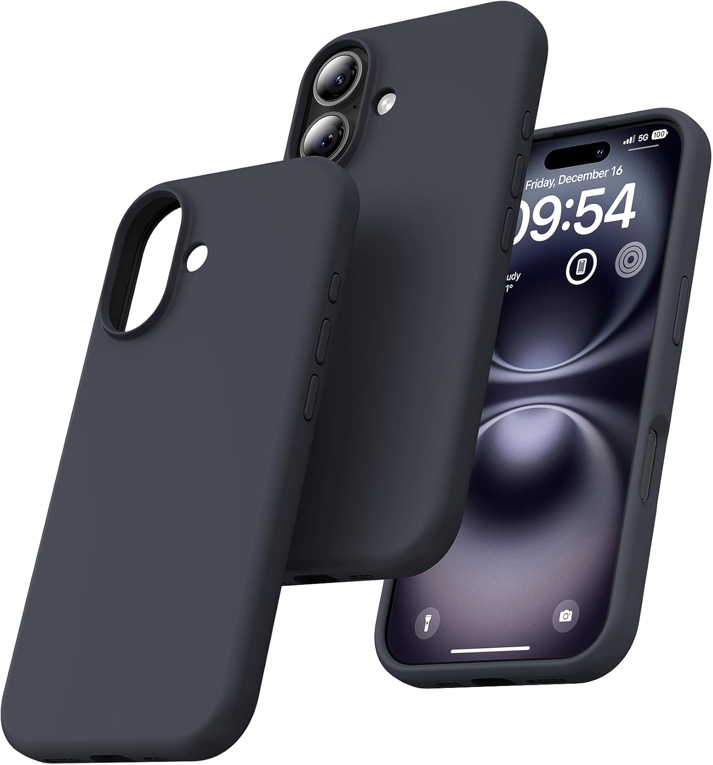 Premium TOCOL Silicone iPhone 16 Case, Special Silicone Case with Liquid Multi-C...