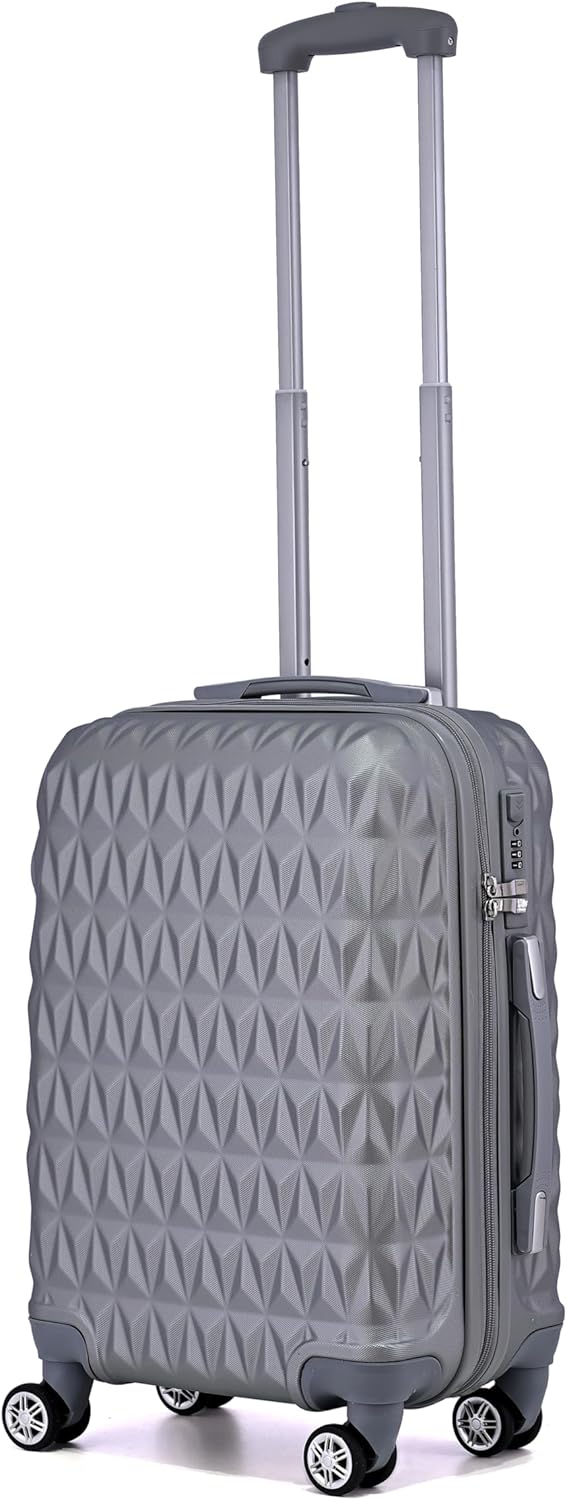 Hard Shell Cabin Carry On Suitcase 55 cm 2.5 kg 35 litres 4 Wheels with Built in...