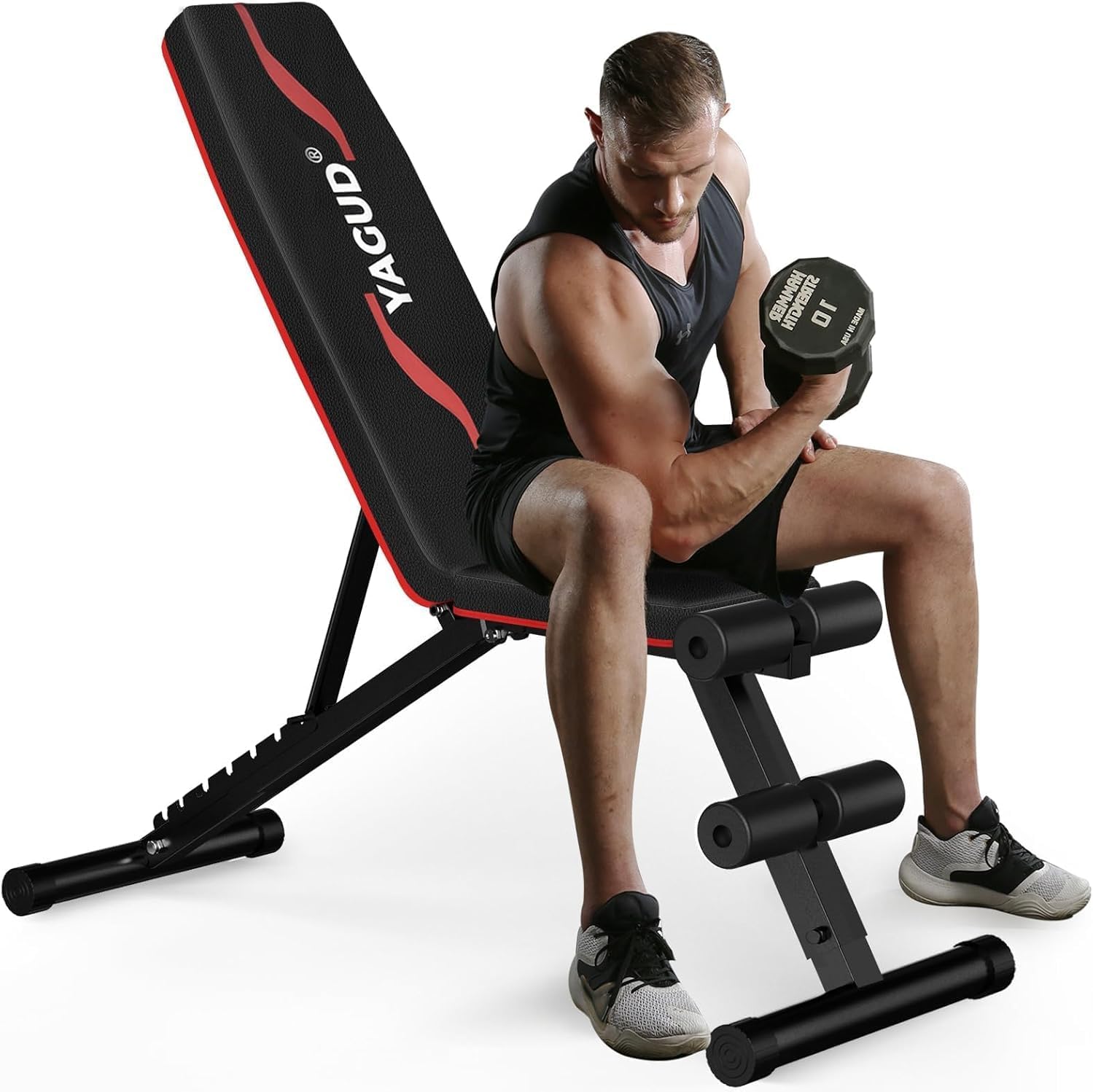 Weight Bench Press, Adjustable Workout Benches for Home Gym Dumbbell Exercise, 8...