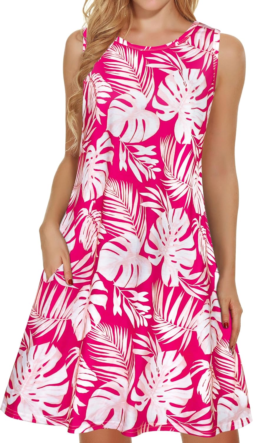 elescat Women's Summer Dress, Special Beach Casual Dress, Stylish Sleeveless Flo...