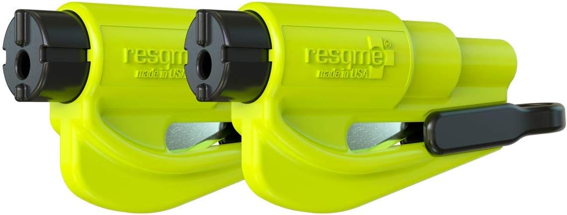 Resqme Pack of 2, The Original Emergency Keychain Car Escape Tool, 2-in-1 Seatbe...