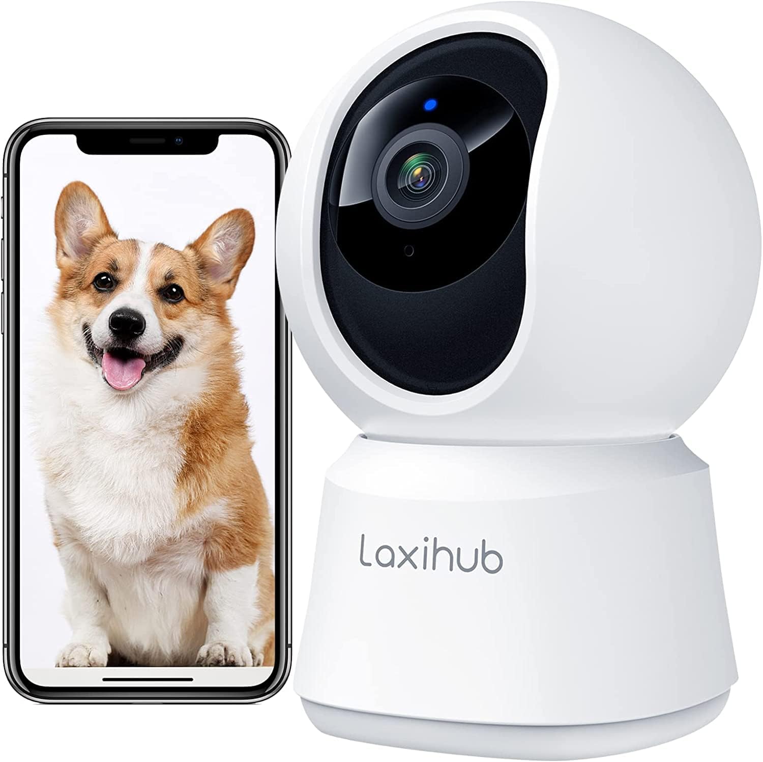 LAXIHUB Pet Dog Cameras with App,2K 3MP Indoor Security Camera for Baby Cat Pupp...