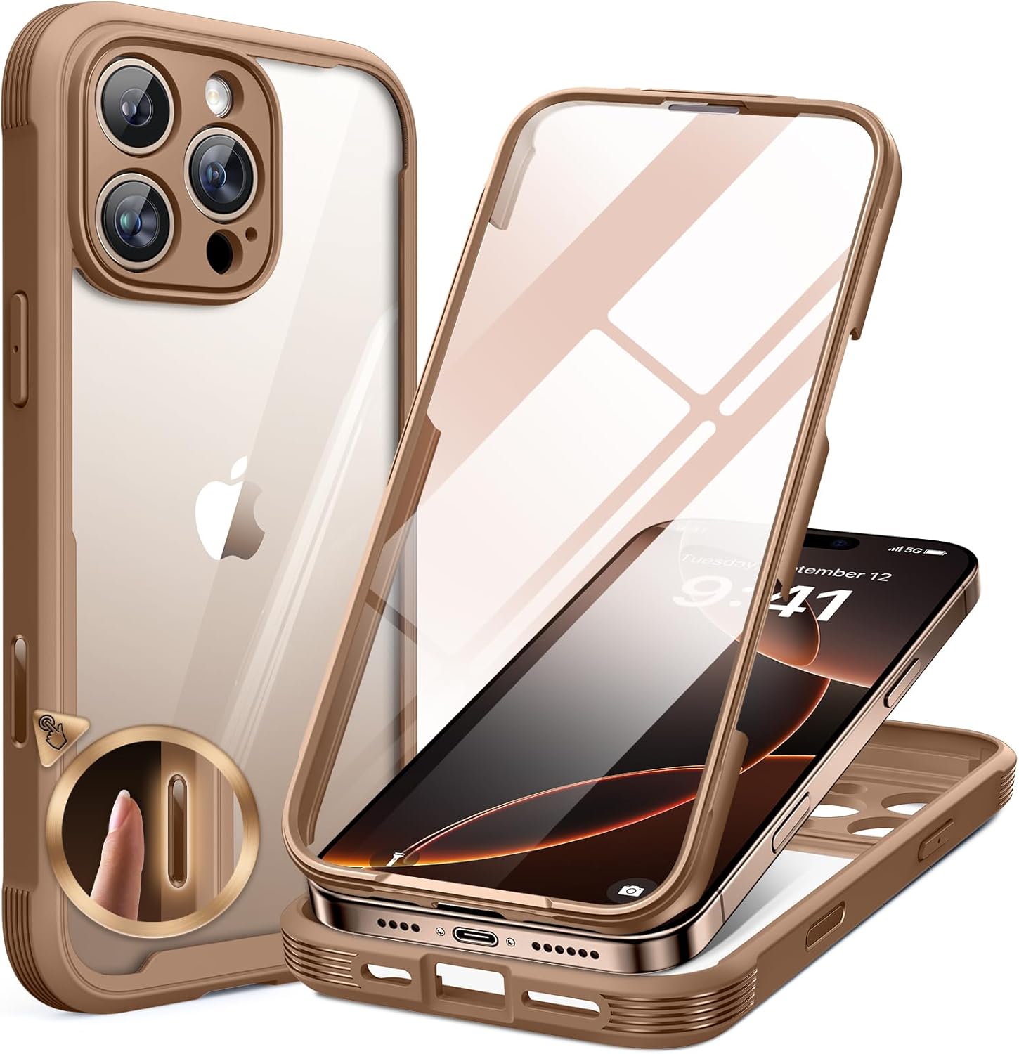 Exclusive Miracase iPhone 16 Pro Max Case, Premium Glass Case for iPhone, Durabl...