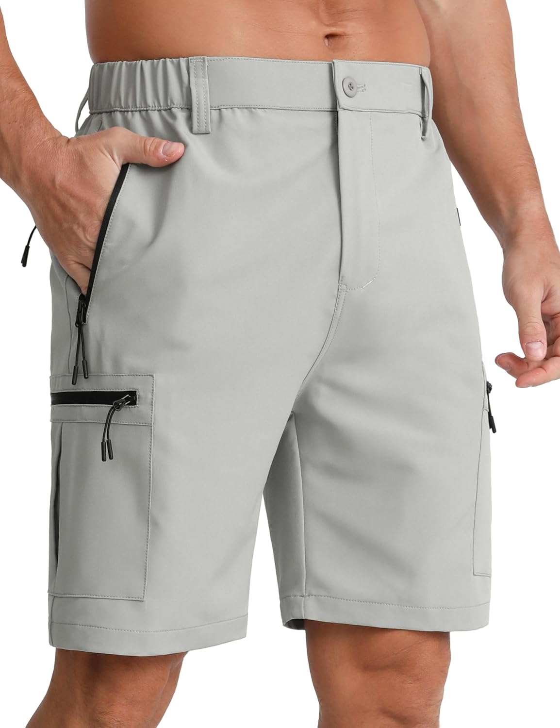 APTRO Mens Cargo Hiking Shorts Outdoor Lightweight Golf Casual Shorts for Men wi...