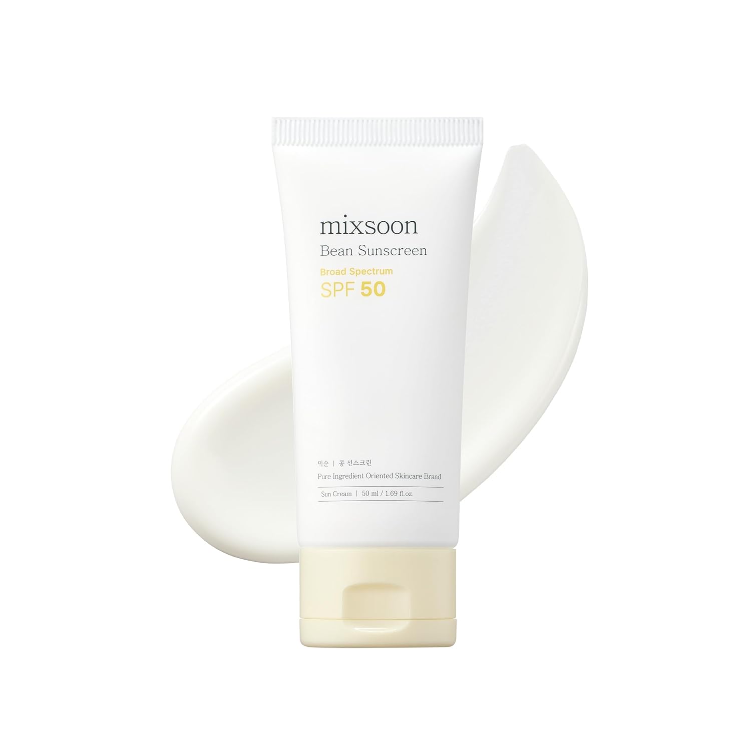 mixsoon Bean Sunscreen 1.69 Fl. Oz. / 50ml SPF 50 Airy Texture Type Lightweight...