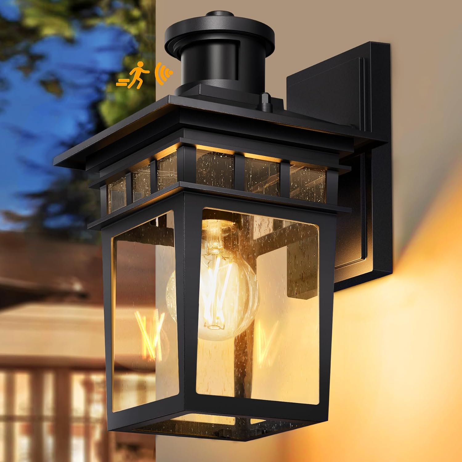 Innovative APOTO Motion Sensor Outdoor Lights, Reliable Dusk to Dawn Exterior Wa...