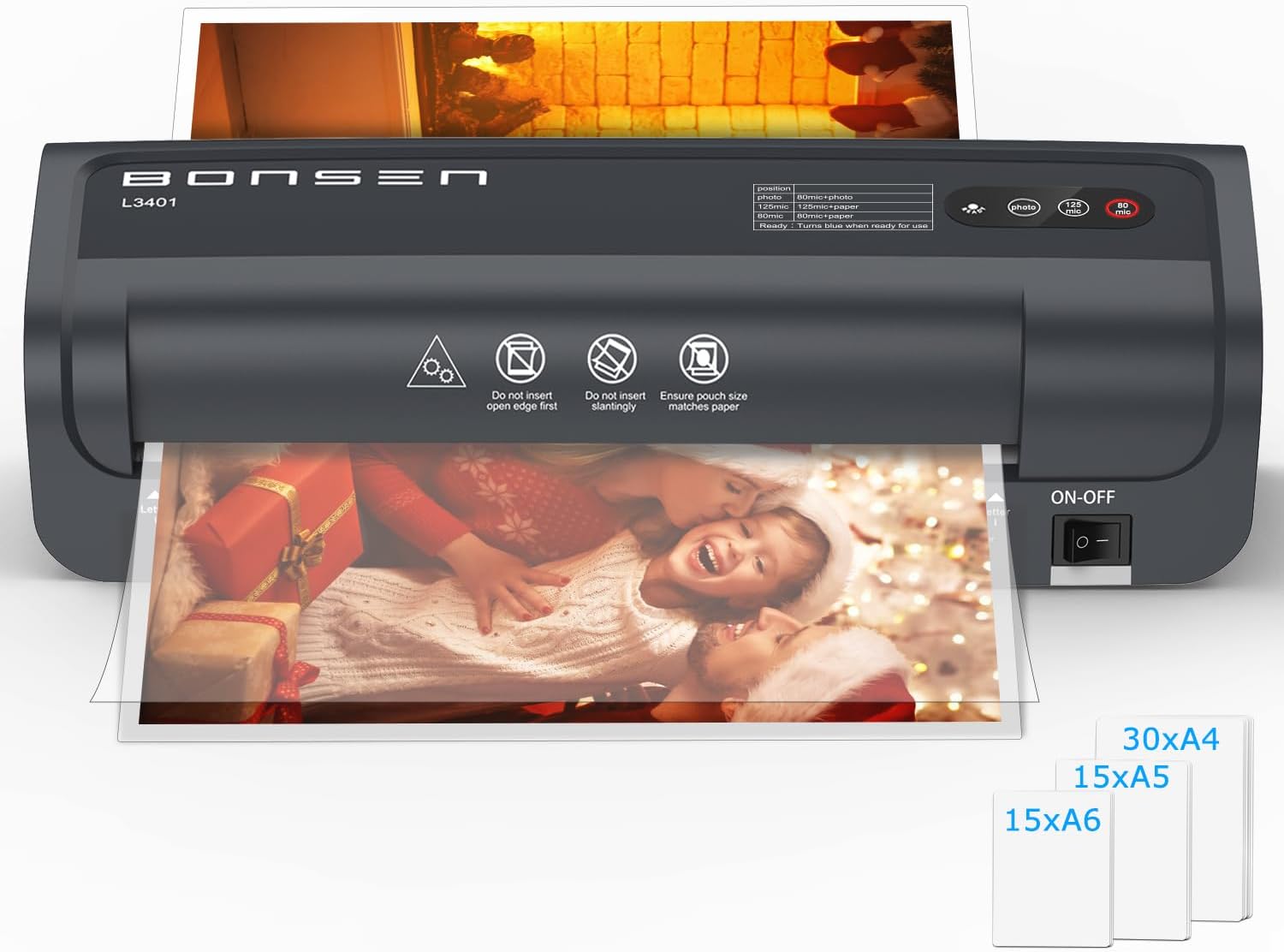 BONSEN Laminator, Innovative 4 in 1 Laminator for Home, School, Office Use, High...