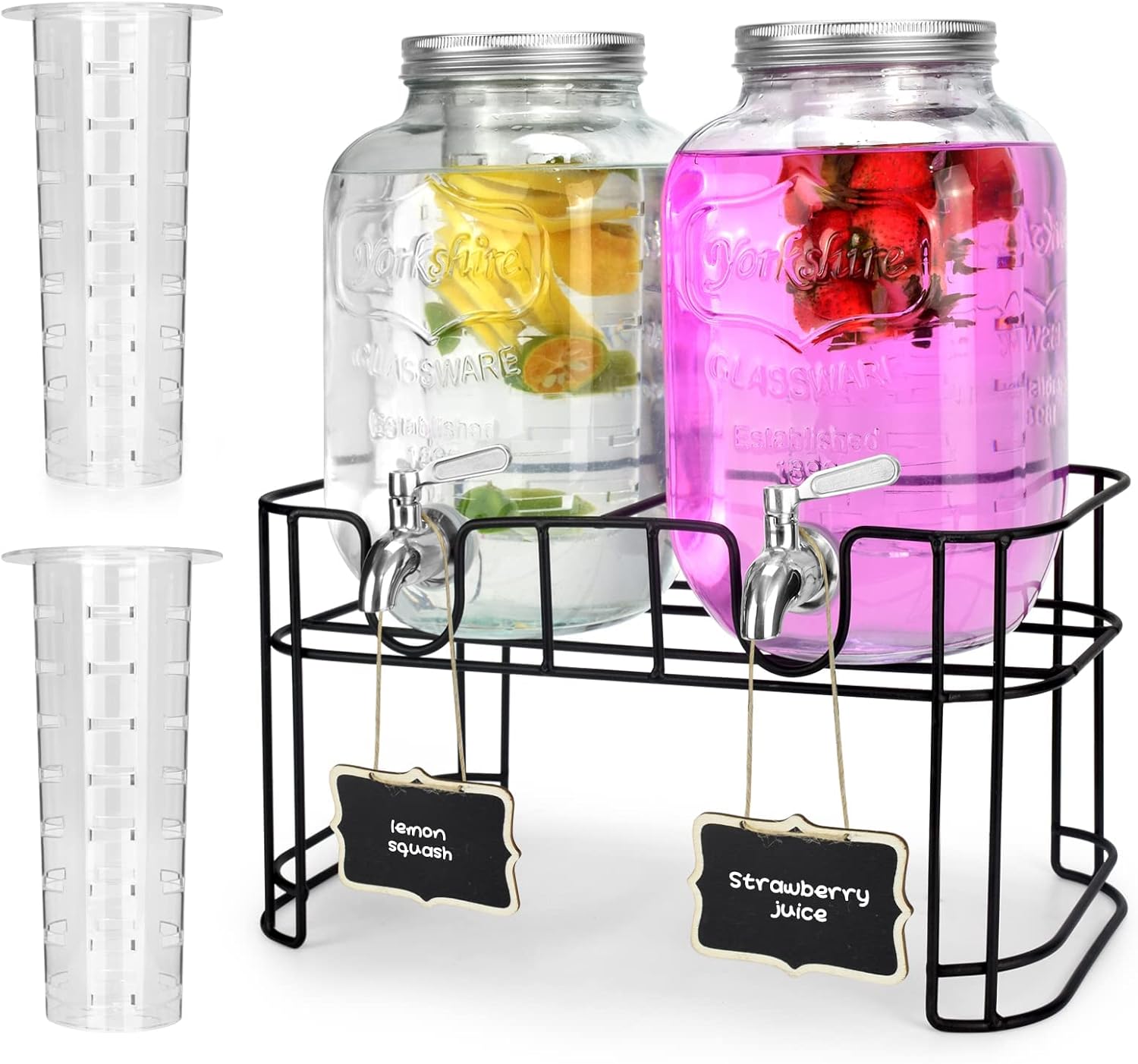 High-Quality 1 Gallon Glass Drink Dispensers for Parties, Special Beverage Dispe...