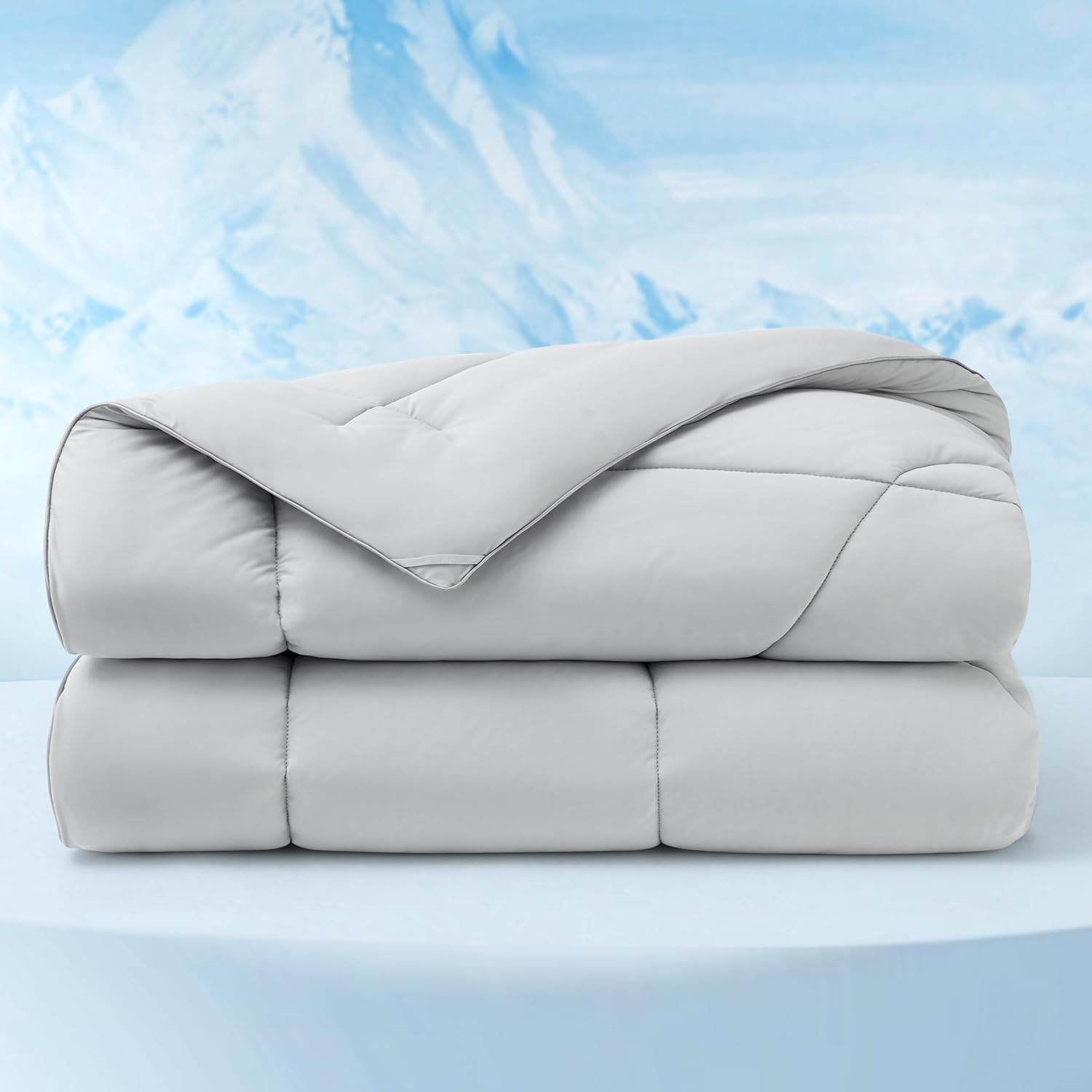 Bedsure Cooling Comforter Queen Size - Cooling Blankets for Hot Sleepers, Lightw...