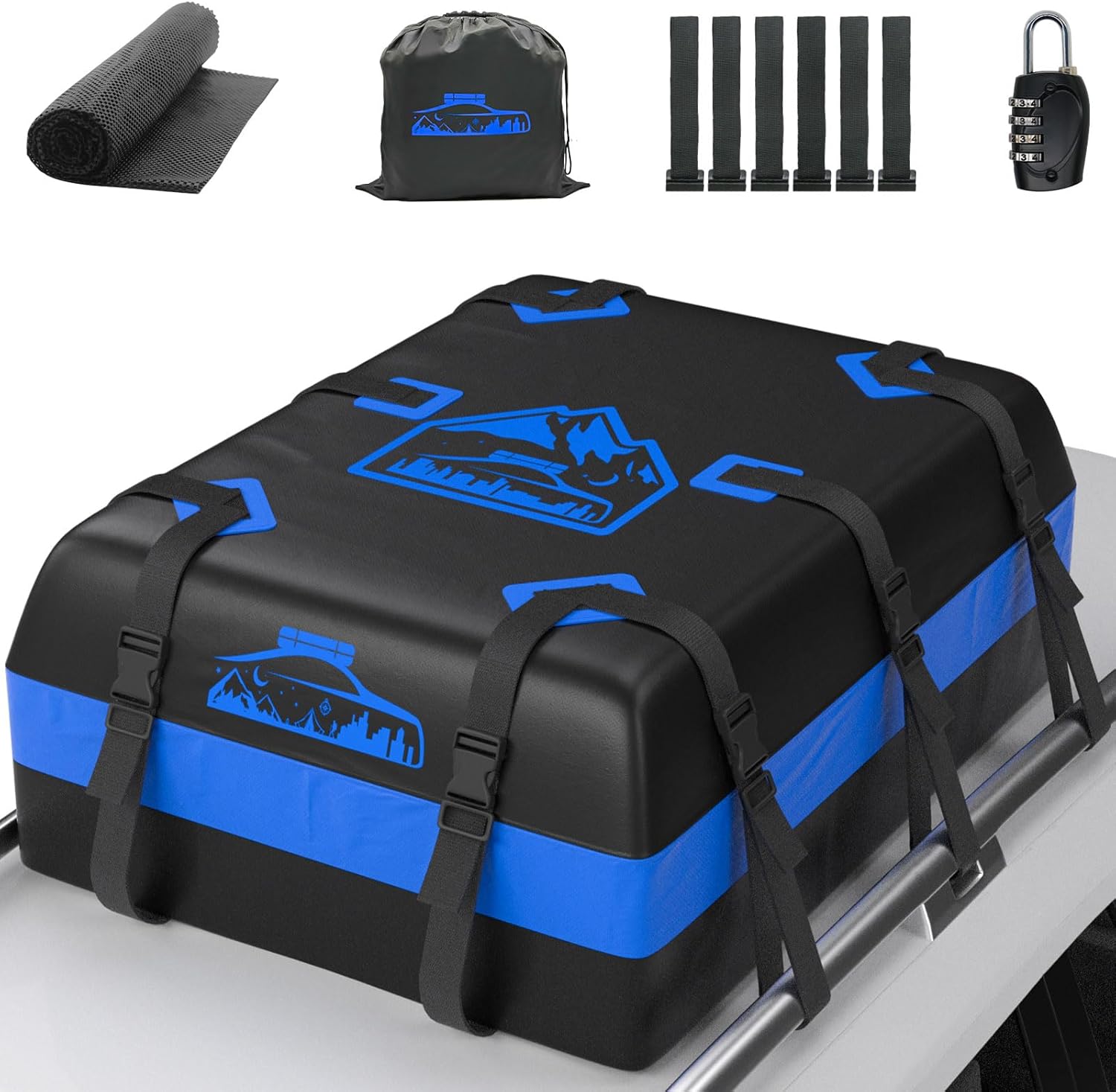 High-Capacity BOYUJK Car Roof Bag, Innovative 20 Cubic/566L Waterproof Rooftop S...