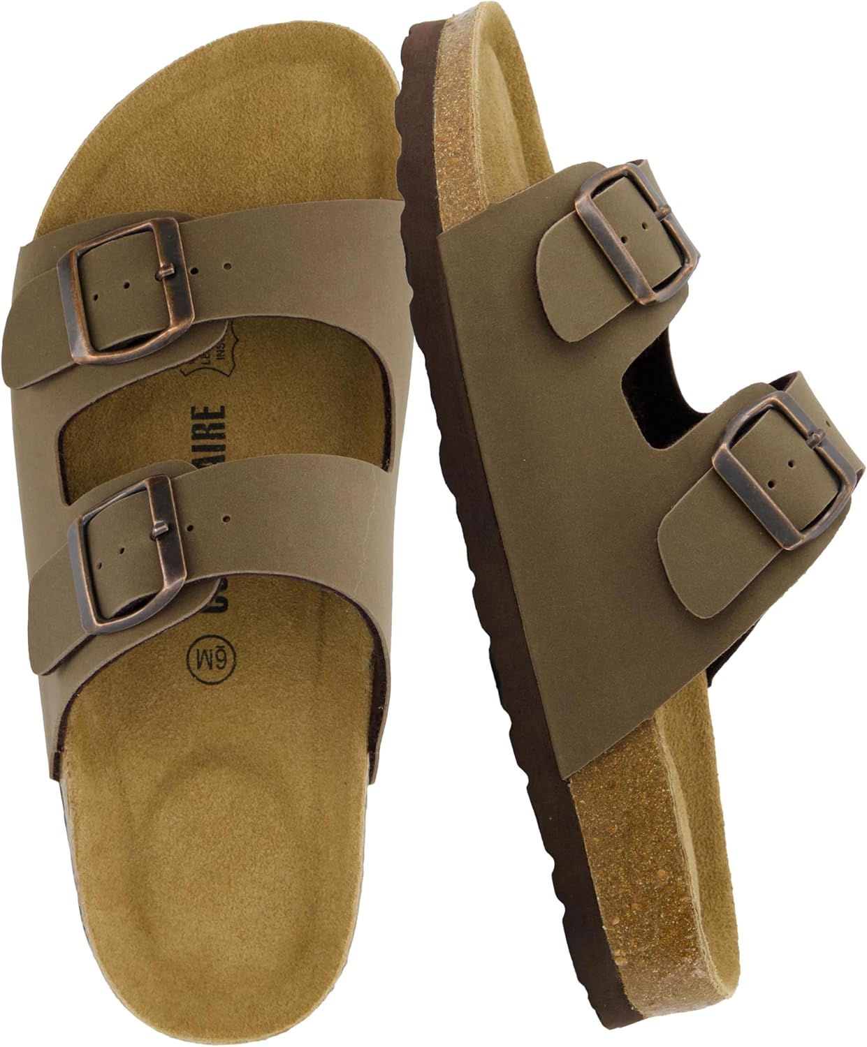 CUSHIONAIRE Women's Sandal, Special Cork Footbed Sandal With Comfort, Unique Foo...