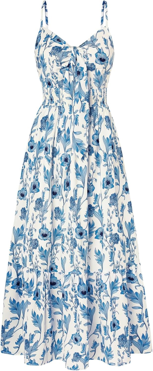 Unique GRACE KARIN Summer Maxi Dress, Special Women's Boho Beach Dress with Flor...