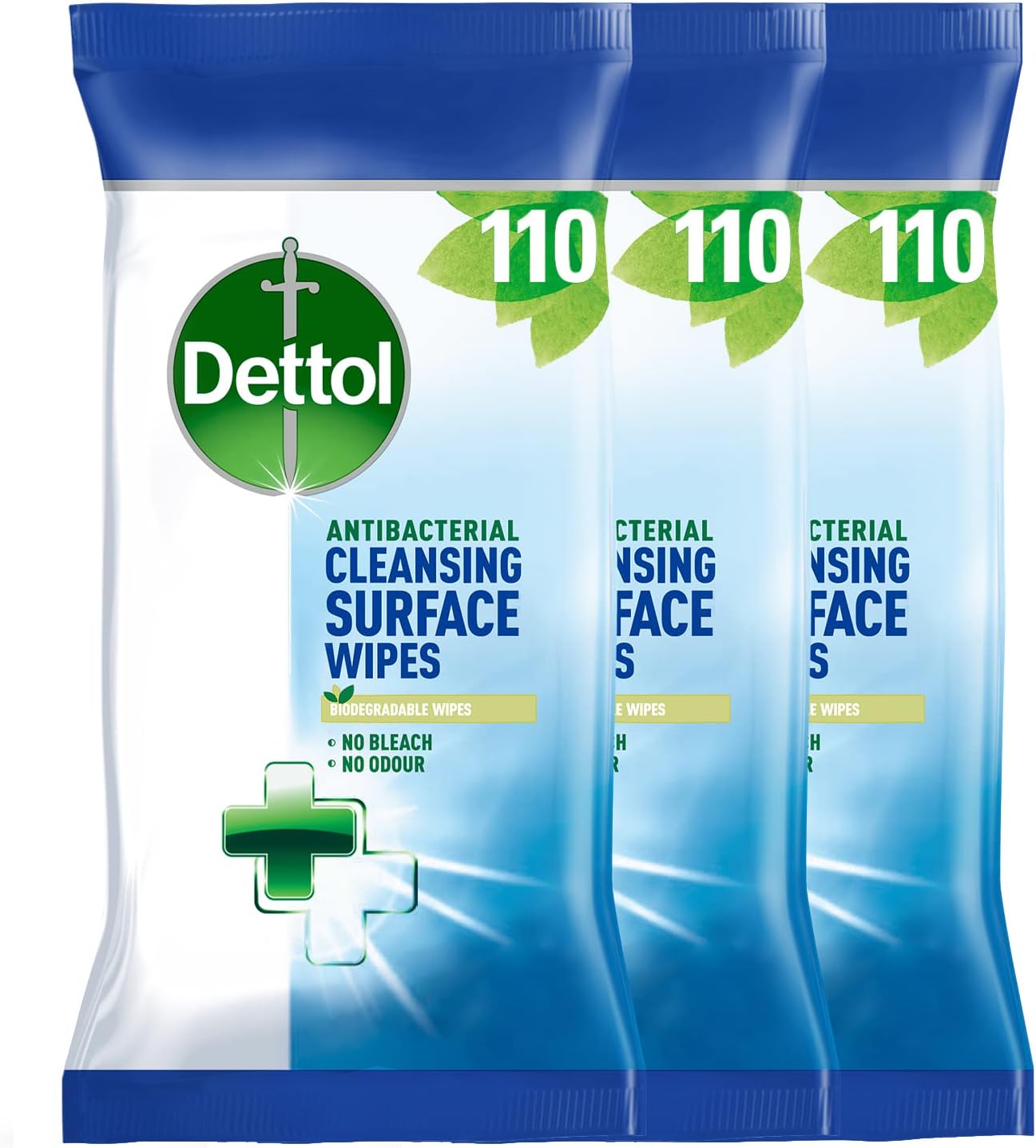 Dettol Antibacterial Surface Cleaning Wipes, High-Quality Cleaning Solution with...