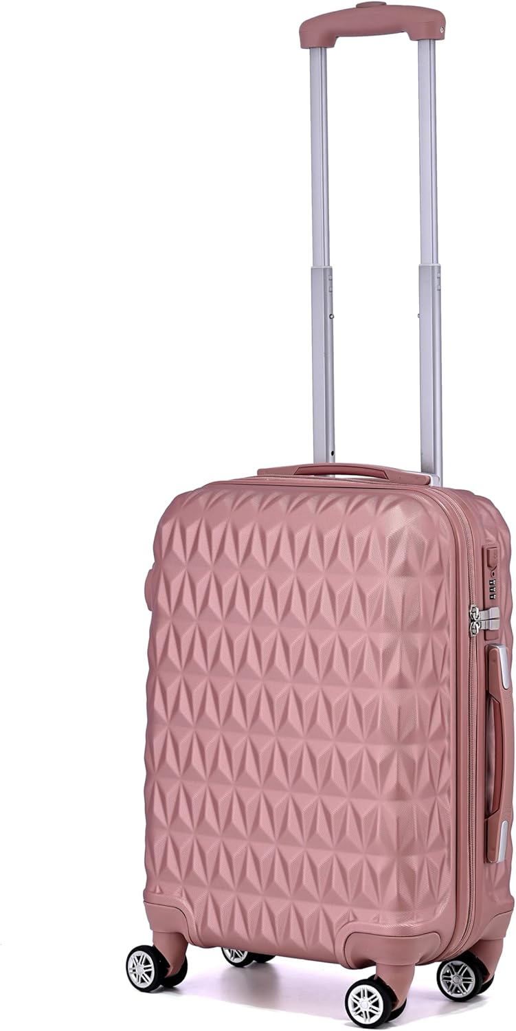 Hard Shell Cabin Carry On Suitcase 55 cm 2.5 kg 35 litres 4 Wheels with Built in...