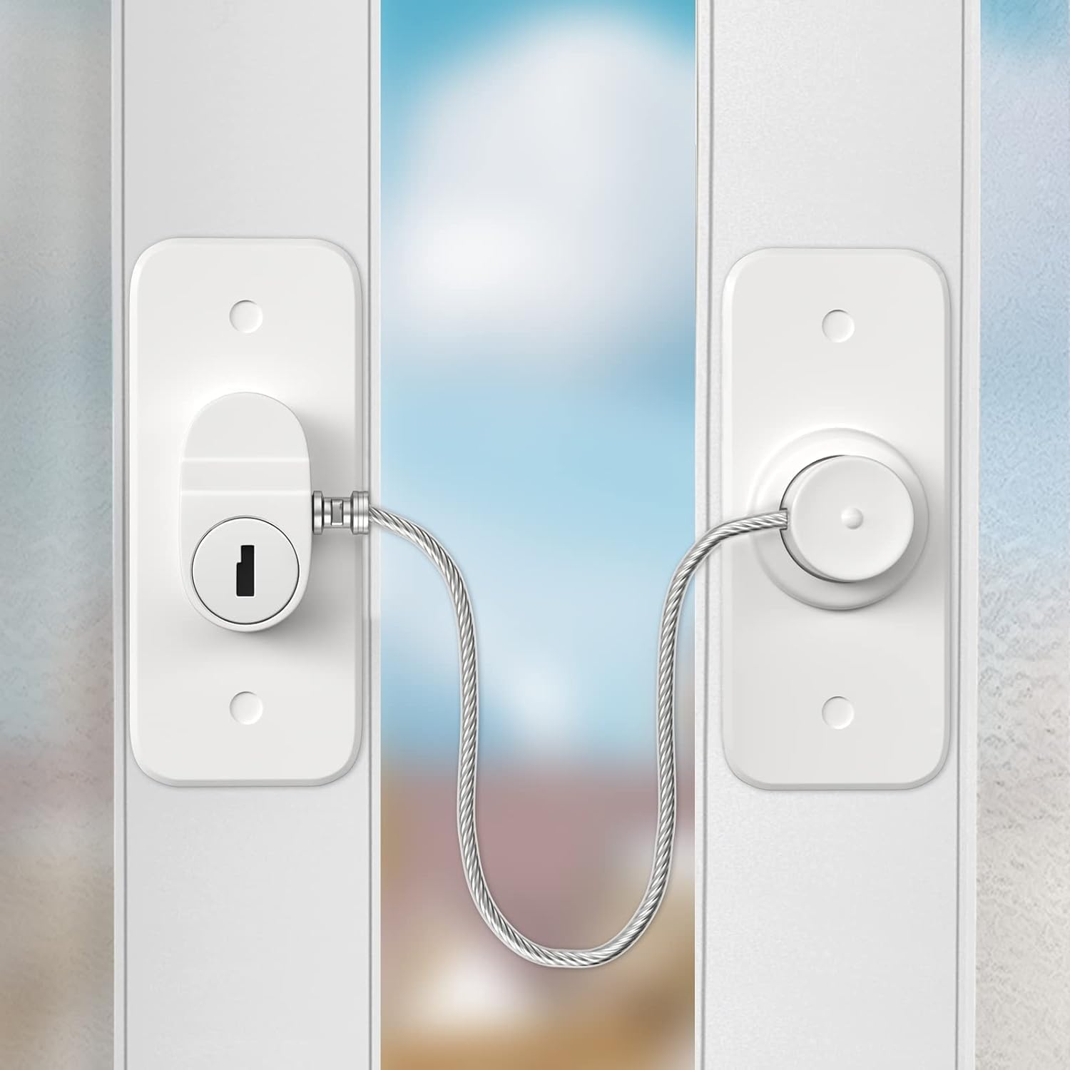 Window Safety Lock AOSITE 2 Packs Versatile Window Restrictor Self Adhesive for...