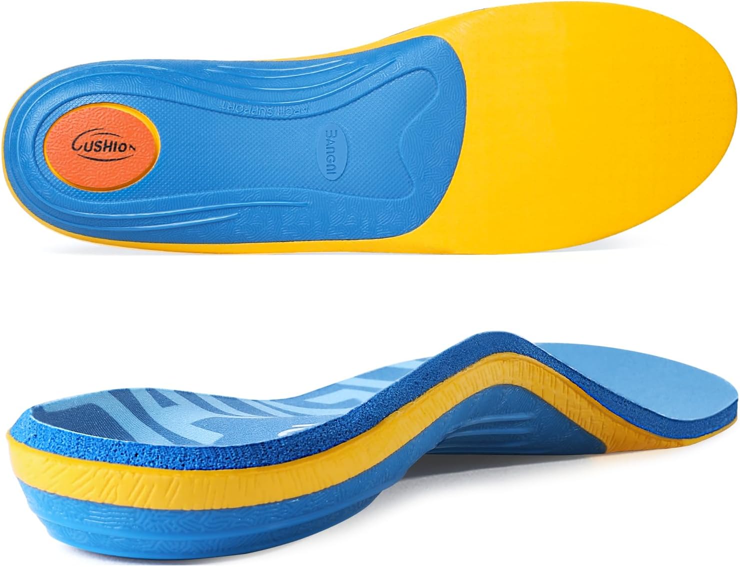 High-Quality 3ANGNI Orthotic Insoles, Special Heavy Duty Support for Plantar Fas...