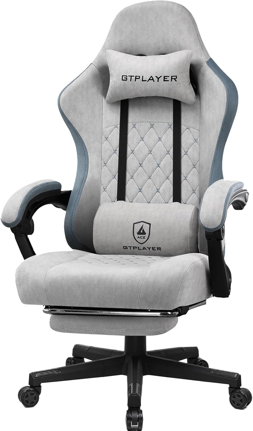 High-Quality GTPLAYER Fabric Gaming Chair, Special Computer Chair With Footrest,...