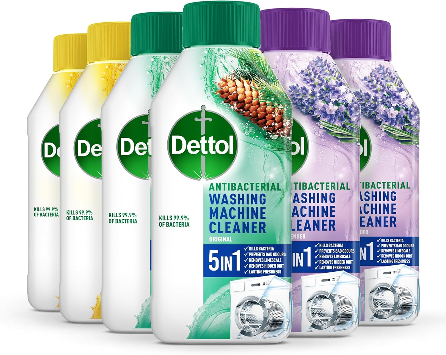 Effective Dettol Antibacterial Washing Machine Cleaner, Special Multipack Cleane...