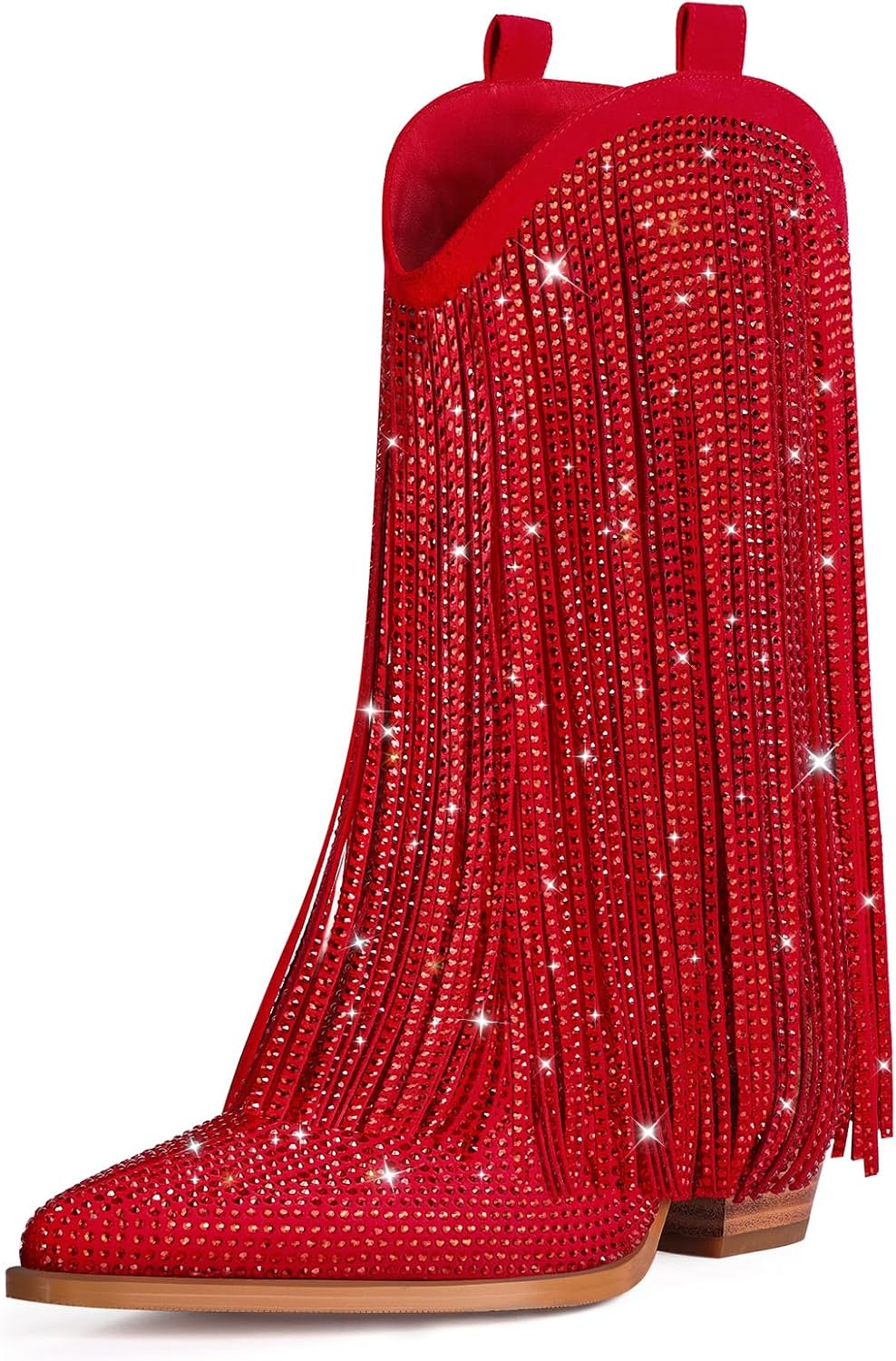 Unique Ouepiano Cowboy Boots, Special Cowgirl Rhinestone Boots for Women, High-Q...