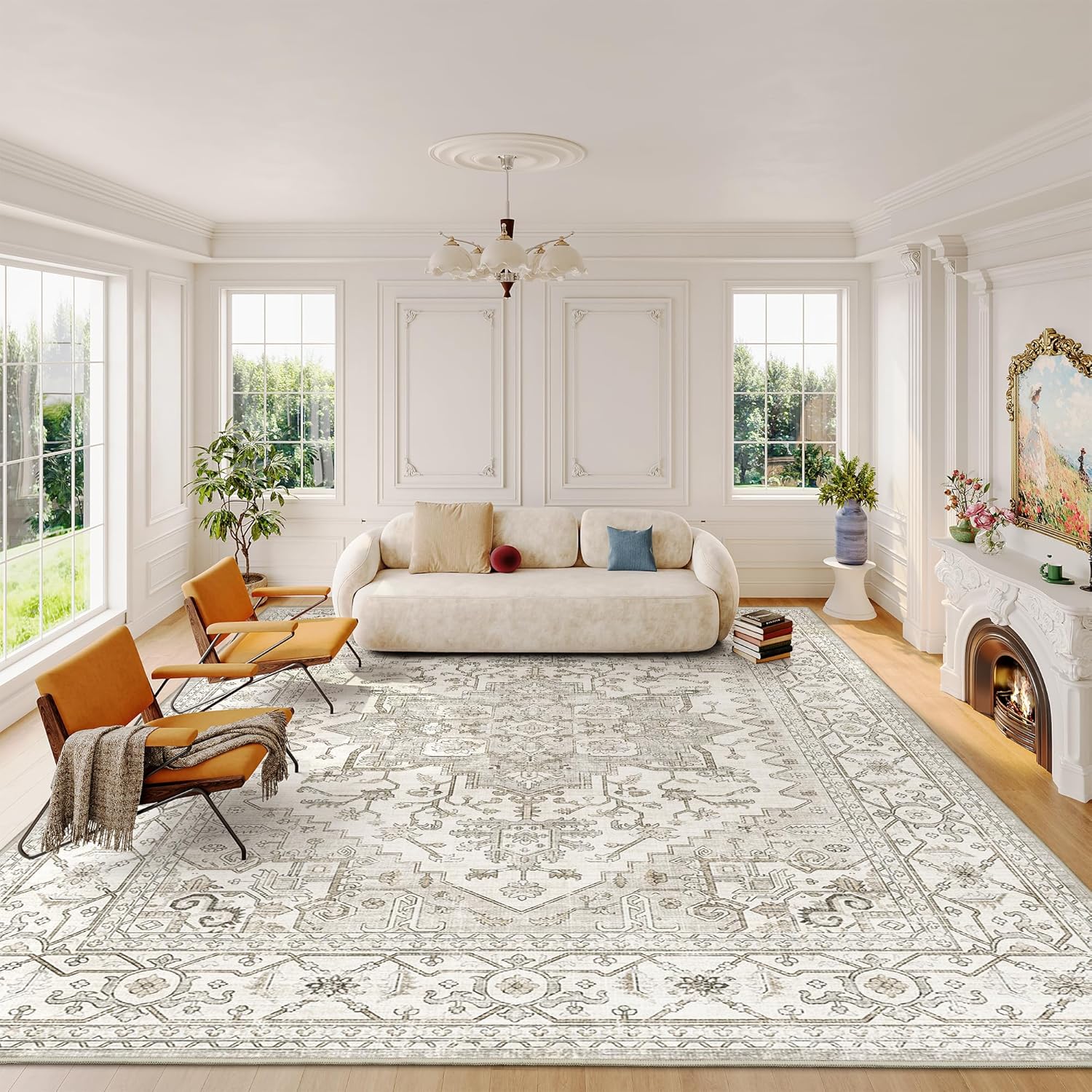 High-Quality 8x10 Area Rugs, Special Stain Resistant Washable Rugs for Living Ro...
