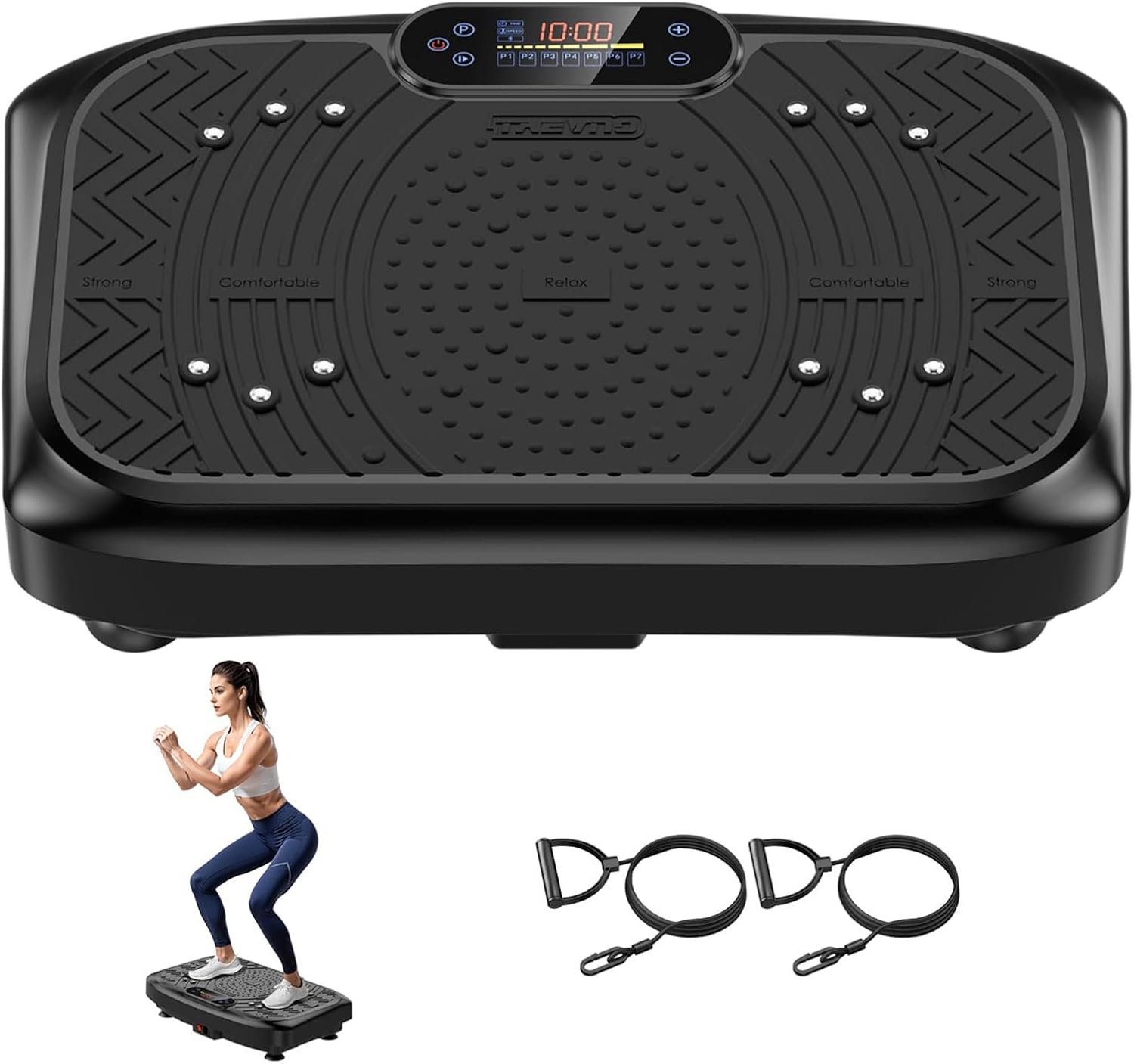 Vibration Plate Exercise Machine Weight Loss, Full Body Workout Vibration Plate...