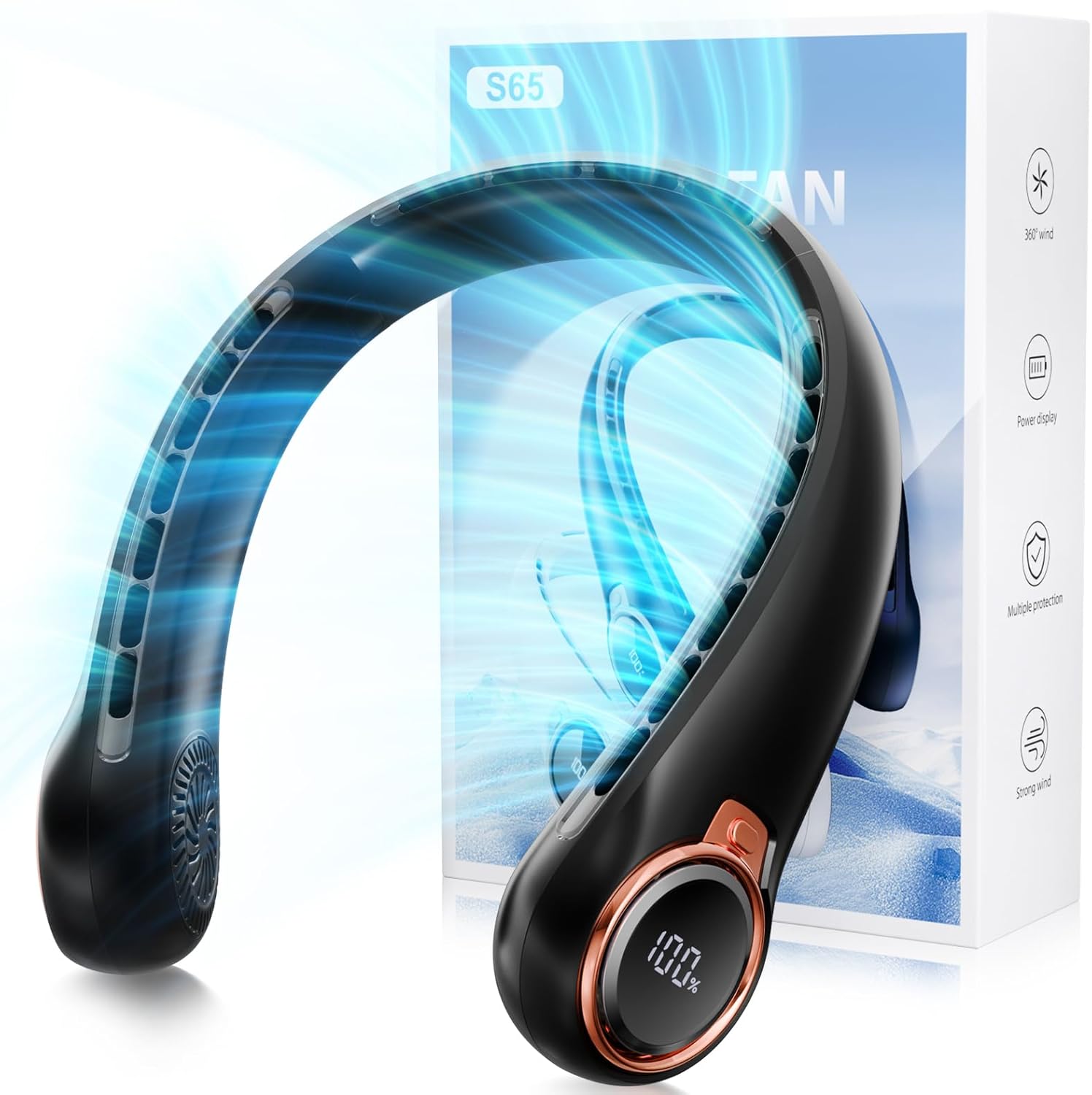Innovative Portable Neck Fan, Exceptional Wearable Fan with 6000mAh Rechargeable...