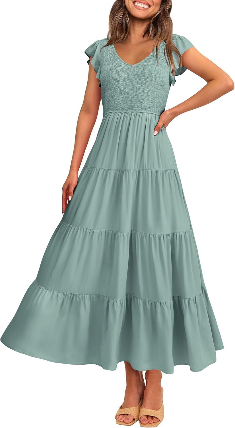 Chic PRETTYGARDEN Women's Summer Maxi Dress, Special Flowy Sundress with Casual...