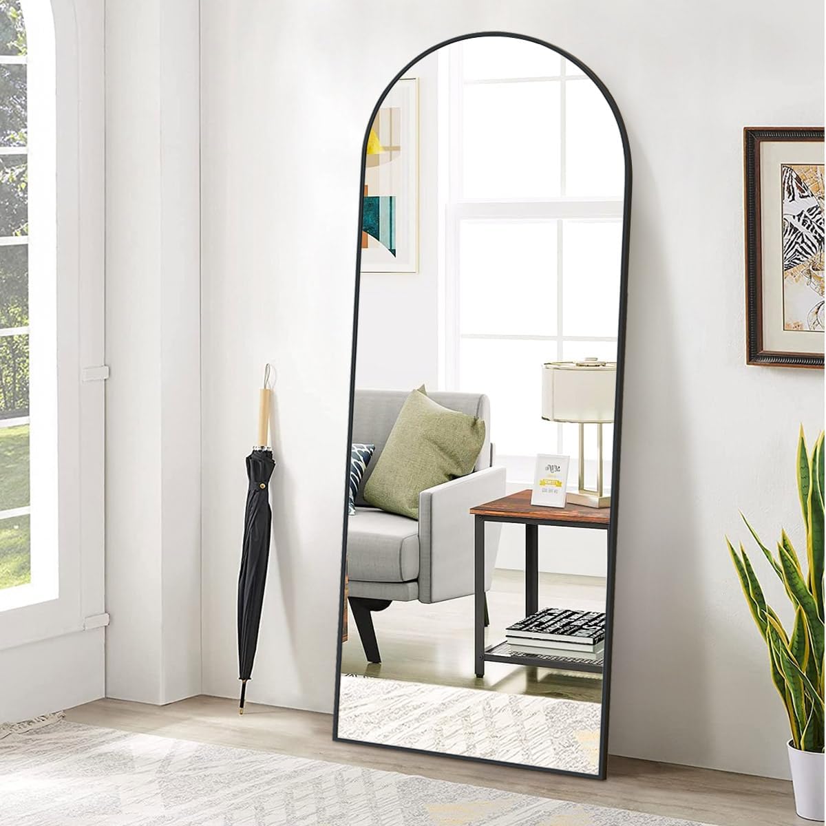 BEAUTYPEAK 65"x24" Full Length Mirror, Arch Full Body Floor Mirror, Wall Mirrors...