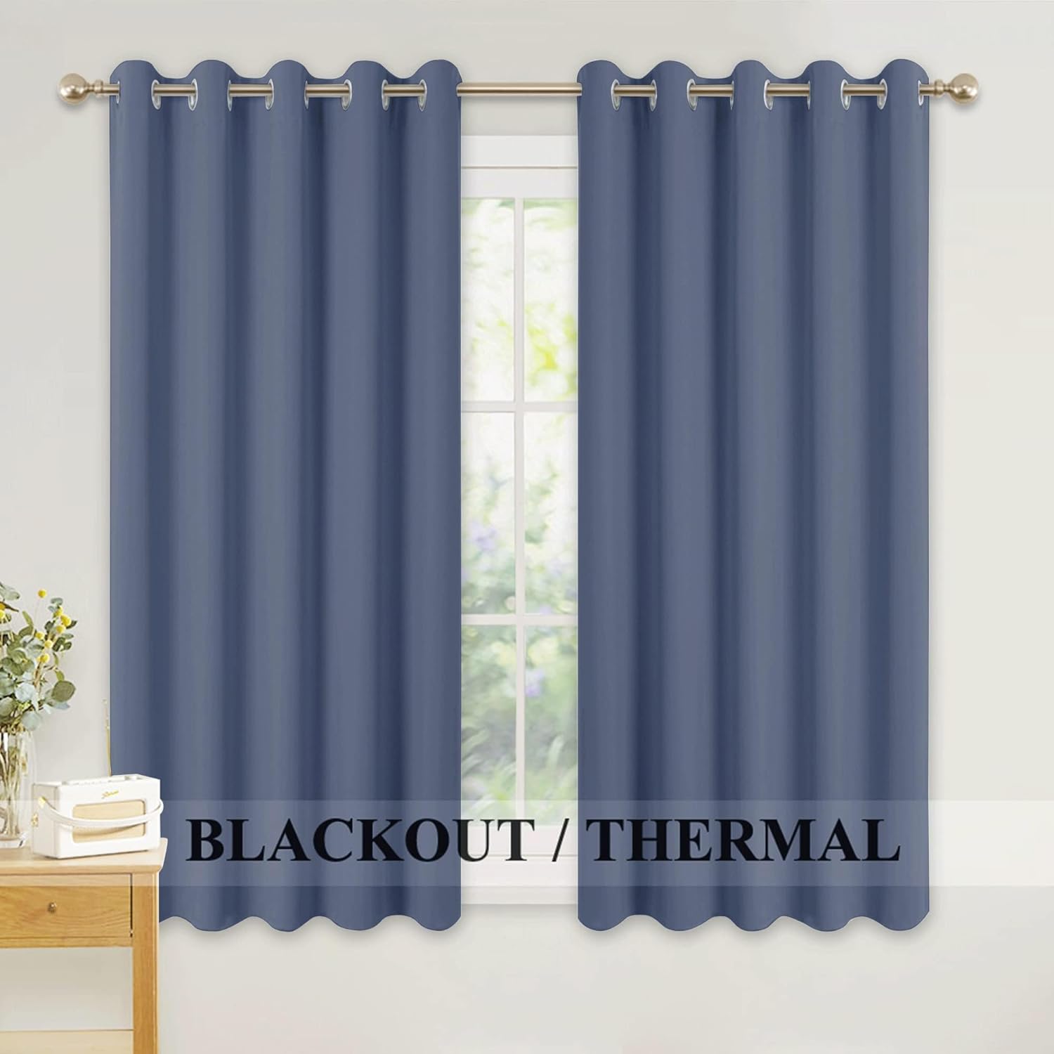 Premium PONY DANCE Blackout Curtains, High-Quality Thermal Window Treatment Curt...