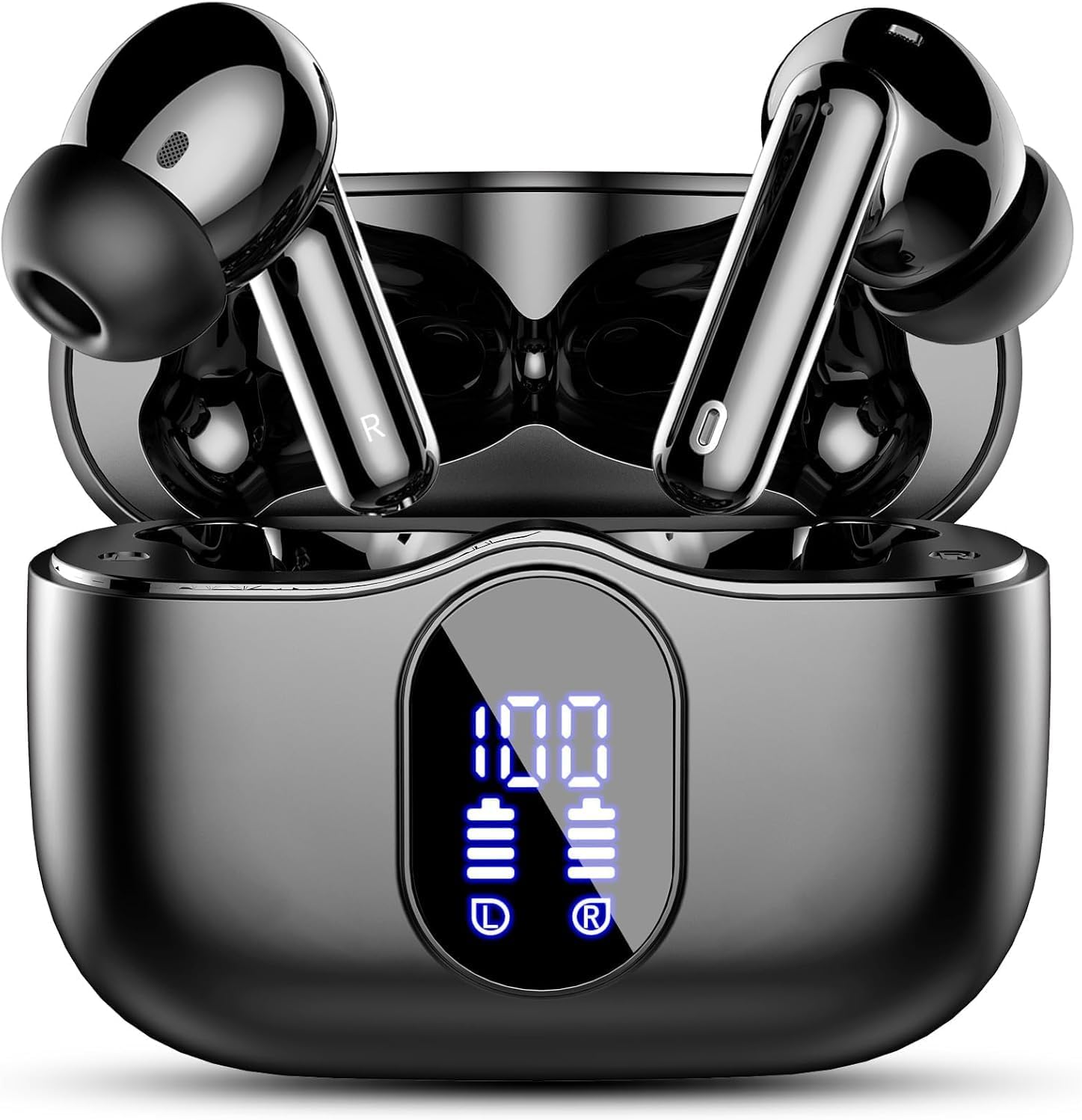 Wireless Earbuds, Bluetooth 5.4 Headphones Bass Stereo, Bluetooth Earbuds with N...