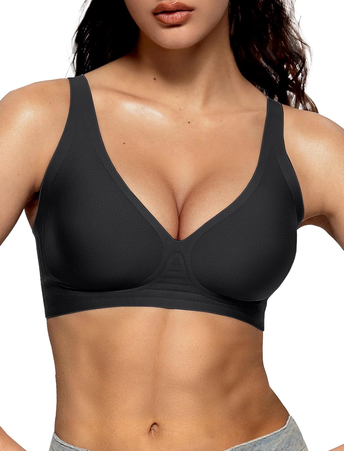 Vertvie Women's Bra, Special Wireless Seamless Bras with Deep V and No Underwire...