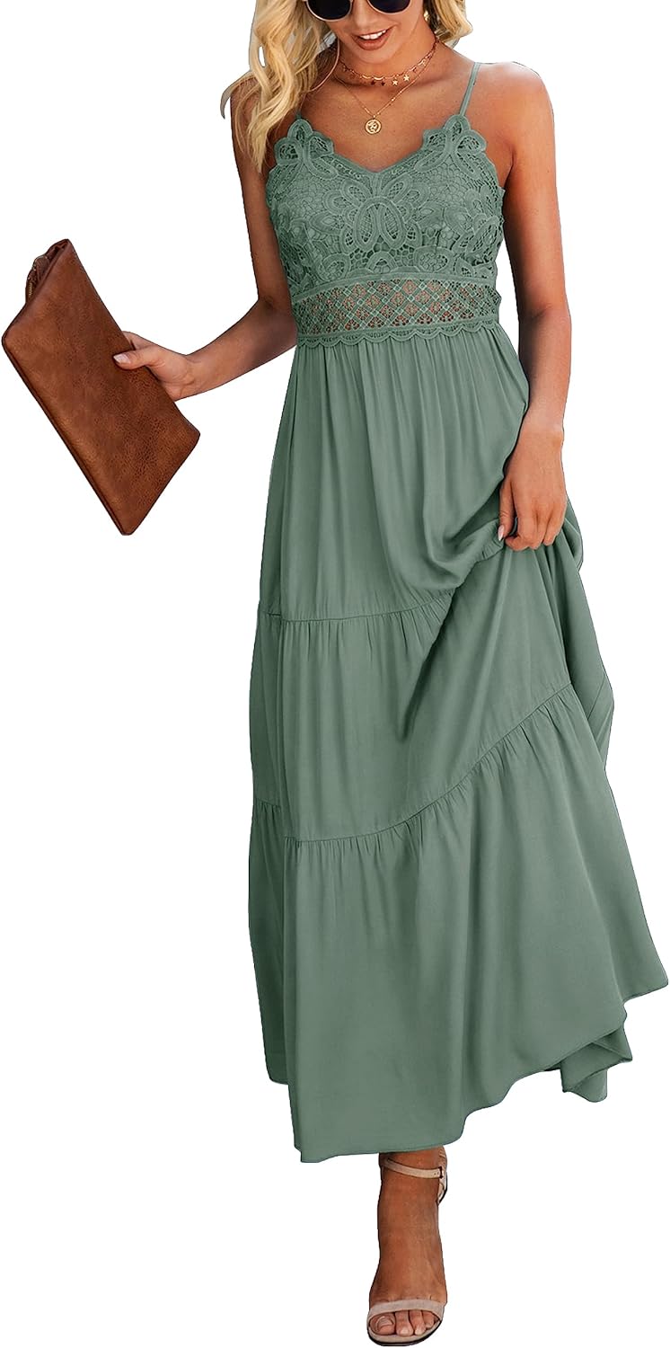 Dokuritu Women's Beach Dress, Special Crochet Lace Maxi Dress Design, Unique Sol...